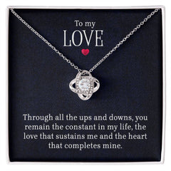 To My Love - Lov eKnot Necklace